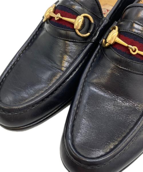 GUCCI（グッチ）GUCCI (グッチ) シェリーラインビットローファー ネイビー サイズ:39の古着・服飾アイテム