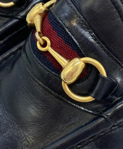 GUCCI（グッチ）GUCCI (グッチ) シェリーラインビットローファー ネイビー サイズ:39の古着・服飾アイテム