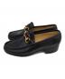 中古・古着 GUCCI (グッチ) シェリーラインビットローファー ネイビー サイズ:39：18000円