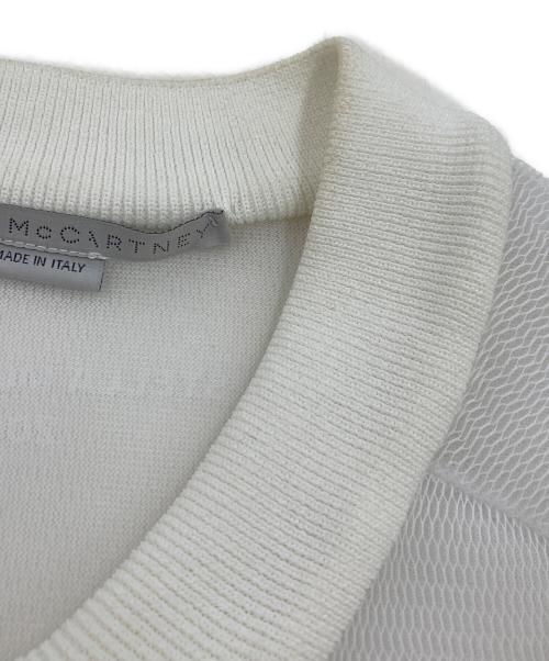 STELLA McCARTNEY（ステラマッカートニー）STELLA McCARTNEY (ステラマッカートニー) メッシュベースボールジャケット/555672 S2249 ホワイト サイズ:36の古着・服飾アイテム