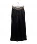 MM6 Maison Margiela（エムエムシックスメゾンマルジェラ）の古着「サテンワイドフレアパンツ/S52KA0289 S45399」｜ブラック