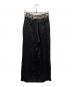 MM6 Maison Margiela (エムエムシックスメゾンマルジェラ) サテンワイドフレアパンツ/S52KA0289 S45399 ブラック サイズ:36：10000円