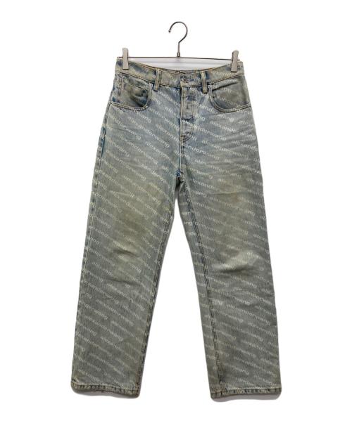 ALEXANDER WANG（アレキサンダー・ワン）ALEXANDER WANG (アレキサンダー・ワン) モノグラムロゴデニムパンツ インディゴ サイズ:25の古着・服飾アイテム
