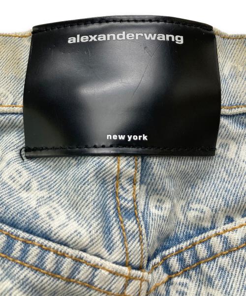 ALEXANDER WANG（アレキサンダー・ワン）ALEXANDER WANG (アレキサンダー・ワン) モノグラムロゴデニムパンツ インディゴ サイズ:25の古着・服飾アイテム