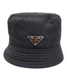 PRADA（プラダ）の古着「トライアングルロゴバケットハット」｜ダークネイビー
