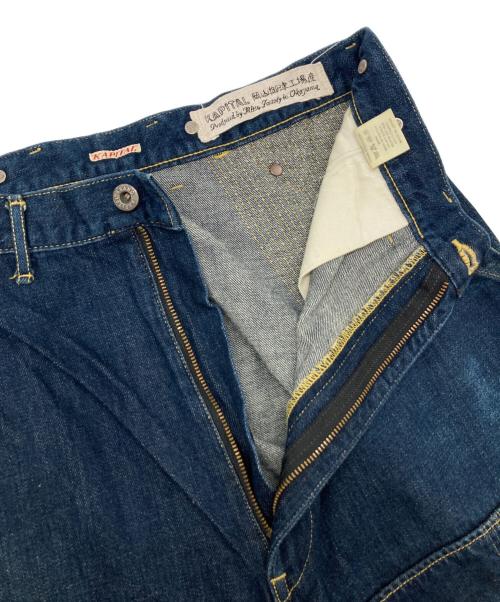 KAPITAL（キャピタル）KAPITAL (キャピタル) ダイヤステッチシンチバックデニムパンツ インディゴ サイズ:3の古着・服飾アイテム