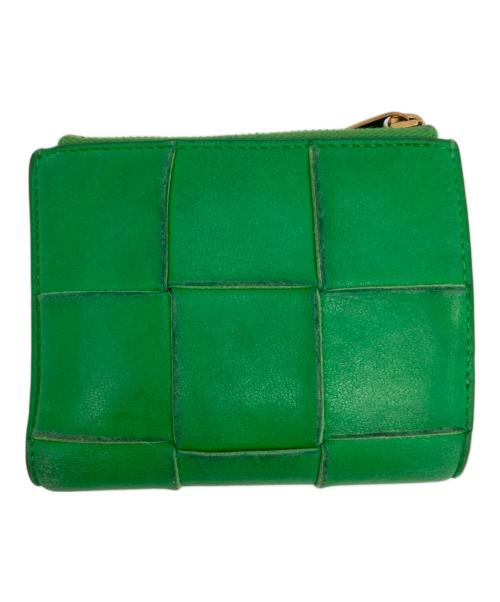 BOTTEGA VENETA（ボッテガベネタ）BOTTEGA VENETA (ボッテガベネタ) スモールカセット2つ折り財布 グリーンの古着・服飾アイテム