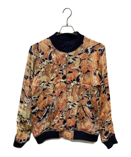 STUDIO D'ARTISAN（ステュディオダルチザン）STUDIO D'ARTISAN (ステュディオダルチザン) 百豚レーヨンリバーシブルスカジャン/4492 ブラウン×ネイビー サイズ:40の古着・服飾アイテム