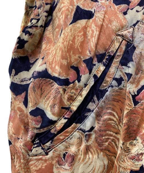 STUDIO D'ARTISAN（ステュディオダルチザン）STUDIO D'ARTISAN (ステュディオダルチザン) 百豚レーヨンリバーシブルスカジャン/4492 ブラウン×ネイビー サイズ:40の古着・服飾アイテム