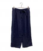 ）の古着「FADED SULFUR DYED LINEN WIDE EASY PANTS」｜ネイビー