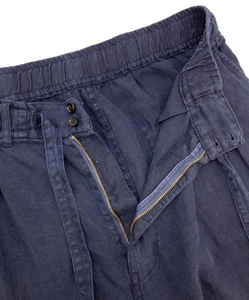 anachronorm（アナクロノーム）anachronorm (アナクロノーム) FADED SULFUR DYED LINEN WIDE EASY PANTS ネイビー サイズ:02の古着・服飾アイテム