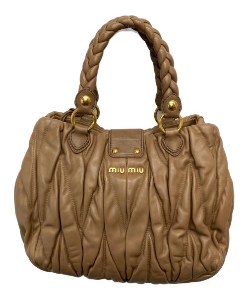 MIU MIU（ミュウミュウ）MIU MIU (ミュウミュウ) マテラッセ2WAYレザーバッグ/K5303 ブラウンの古着・服飾アイテム
