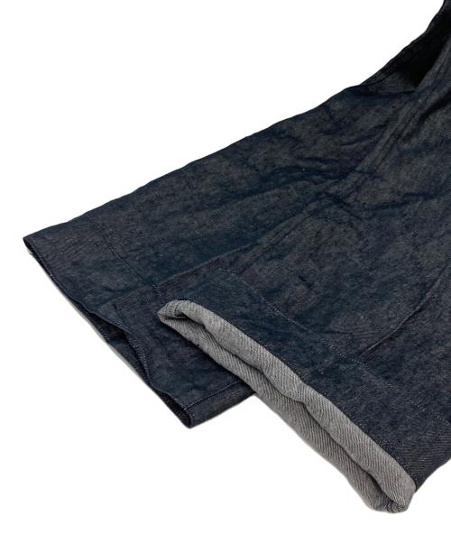 DRAWER（ドゥロワー）Drawer (ドゥロワー) リネン ツータック スラックス テーパード パンツ インディゴ サイズ:36の古着・服飾アイテム