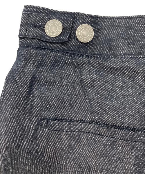 DRAWER（ドゥロワー）Drawer (ドゥロワー) リネン ツータック スラックス テーパード パンツ インディゴ サイズ:36の古着・服飾アイテム