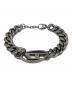 DIESEL (ディーゼル) Dロゴブレスレット シルバー：10000円