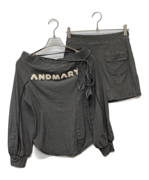 ANDMARY（アンドマリー）ANDMARY (アンドマリー) ivy loose set up black ブラック サイズ:FREEの古着・服飾アイテム