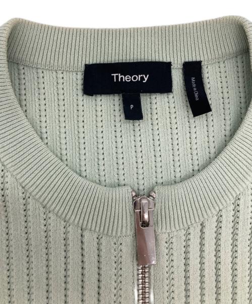 theory（セオリー）theory (セオリー) Wooster Crepe Knit/ポインテールサマーニットカーディガン/01-6203703 グリーン サイズ:Pの古着・服飾アイテム