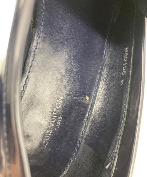 LOUIS VUITTON（ルイ ヴィトン）LOUIS VUITTON (ルイ ヴィトン) ヒールモノグラムエナメルコインローファー ブラウン×ネイビー サイズ:35・1/2の古着・服飾アイテム