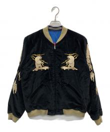 TAILOR 東洋（テーラー東洋）の古着「別珍×キルティングリバーシブルスタジャン/TT14206」｜ブルー×ブラック