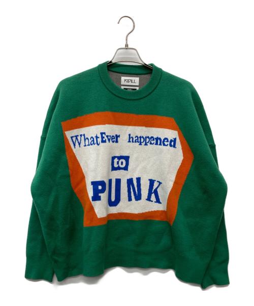 KIDILL（キディル）KIDILL (キディル) what ever happenedセーター/KL460 グリーン サイズ:ＦＲＥＥの古着・服飾アイテム