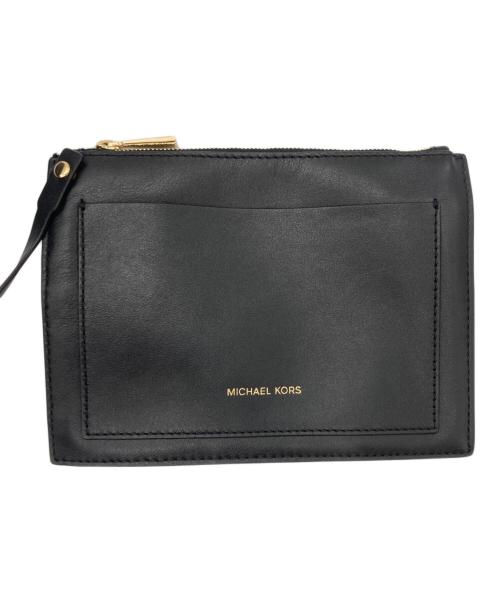 MICHAEL KORS（マイケルコース）MICHAEL KORS (マイケルコース) スウェード切り替え巾着ショルダーバッグ 30F8G0CM2S ブラックの古着・服飾アイテム