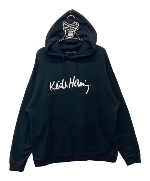 Mastermind JAPAN（マスターマインド ジャパン）Mastermind JAPAN (マスターマインド ジャパン) Keith Haring (キースヘリング) グラフィックパーカー ブラック サイズ:Lの古着・服飾アイテム