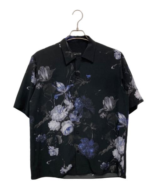 LAD MUSICIAN（ラッドミュージシャン）LAD MUSICIAN (ラッドミュージシャン) FLOWER OPEN COLLAR SHIRT/2324-126 ブラック サイズ:42の古着・服飾アイテム