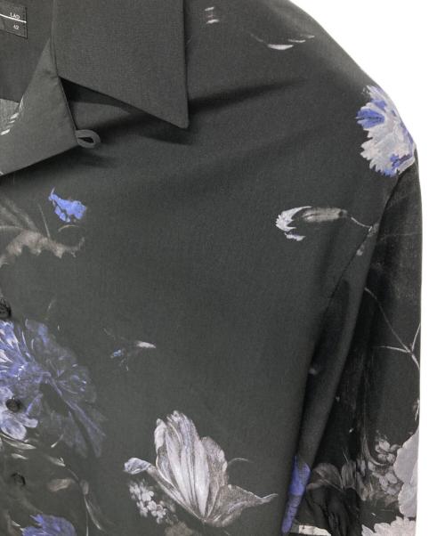 LAD MUSICIAN（ラッドミュージシャン）LAD MUSICIAN (ラッドミュージシャン) FLOWER OPEN COLLAR SHIRT/2324-126 ブラック サイズ:42の古着・服飾アイテム