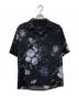 LAD MUSICIAN（ラッドミュージシャン）の古着「FLOWER OPEN COLLAR SHIRT/2324-126」｜ブラック