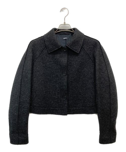 JIL SANDER NAVY（ジルサンダー ネイビー）JIL SANDER NAVY (ジルサンダー ネイビー) ライトメルトンショートブルゾン グレー サイズ:42の古着・服飾アイテム