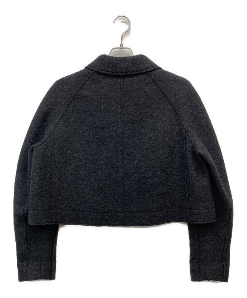 JIL SANDER NAVY（ジルサンダー ネイビー）JIL SANDER NAVY (ジルサンダー ネイビー) ライトメルトンショートブルゾン グレー サイズ:42の古着・服飾アイテム