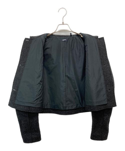 JIL SANDER NAVY（ジルサンダー ネイビー）JIL SANDER NAVY (ジルサンダー ネイビー) ライトメルトンショートブルゾン グレー サイズ:42の古着・服飾アイテム