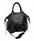 BALENCIAGAバレンシアガ）の古着「LE CAGOLE 2WAY ミディアムトートバッグ/719067」｜ブラック
