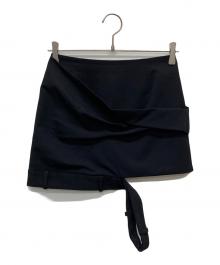 JOSE MOON（ジョゼムーン）の古着「LOW WEST CUTTING MINI SKIRT」｜ブラック