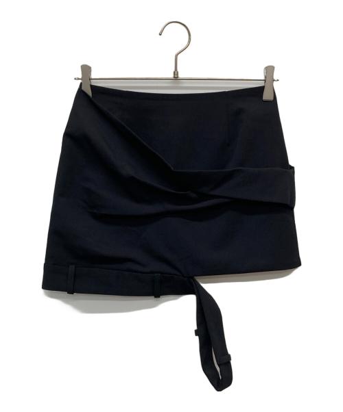 JOSE MOON（ジョゼムーン）JOSE MOON (ジョゼムーン) LOW WEST CUTTING MINI SKIRT ブラック サイズ:36の古着・服飾アイテム