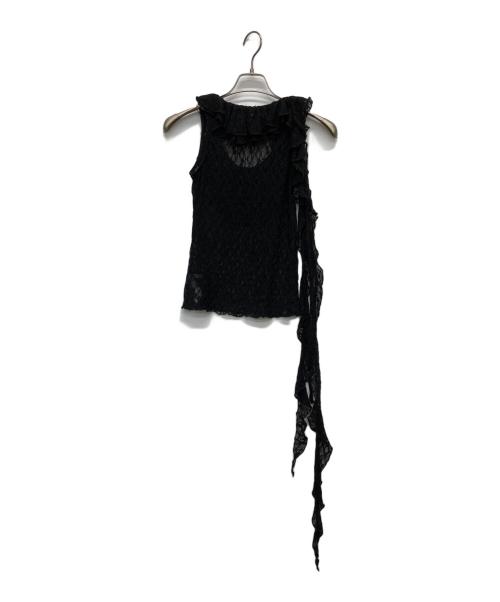 JOSE MOON（ジョゼムーン）JOSE MOON (ジョゼムーン) RAFFLE LACE TOPS ブラック サイズ:フリーの古着・服飾アイテム