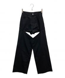 JOSE MOON（ジョゼムーン）の古着「SLIM FRALE PANTS」｜ブラック