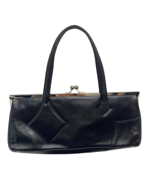 Vivienne Westwood（ヴィヴィアンウエストウッド）Vivienne Westwood (ヴィヴィアンウエストウッド) ガマ口レザーハンドバッグ ブラックの古着・服飾アイテム