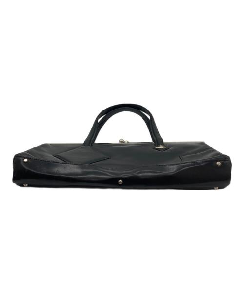 Vivienne Westwood（ヴィヴィアンウエストウッド）Vivienne Westwood (ヴィヴィアンウエストウッド) ガマ口レザーハンドバッグ ブラックの古着・服飾アイテム