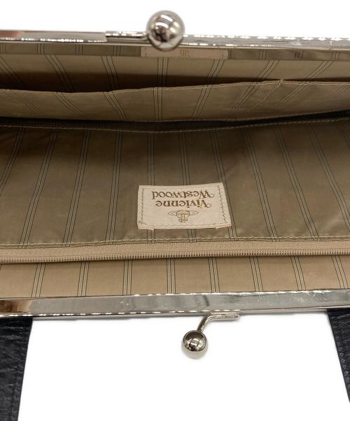 Vivienne Westwood（ヴィヴィアンウエストウッド）Vivienne Westwood (ヴィヴィアンウエストウッド) ガマ口レザーハンドバッグ ブラックの古着・服飾アイテム