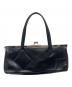 Vivienne Westwood (ヴィヴィアンウエストウッド) ガマ口レザーハンドバッグ ブラック：18000円