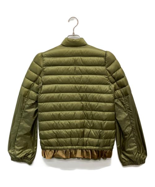 MONCLER（モンクレール）MONCLER (モンクレール) sacai (サカイ) SAKI フリルダウンジャケット オリーブの古着・服飾アイテム