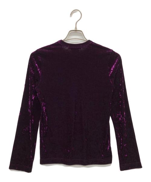 COMME des GARCONS（コムデギャルソン）COMME des GARCONS (コムデギャルソン) ベロアシャイニーカットソー パープル サイズ:ＸＳの古着・服飾アイテム