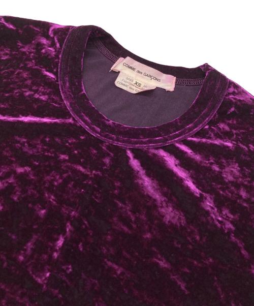 COMME des GARCONS（コムデギャルソン）COMME des GARCONS (コムデギャルソン) ベロアシャイニーカットソー パープル サイズ:ＸＳの古着・服飾アイテム