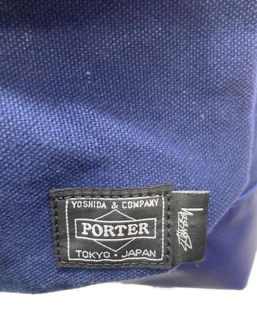 PORTER（ポーター）PORTER (ポーター) stussy (ステューシー) コラボキャンバスリュック ネイビーの古着・服飾アイテム
