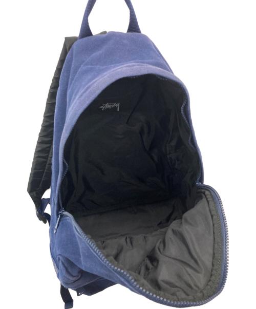 PORTER（ポーター）PORTER (ポーター) stussy (ステューシー) コラボキャンバスリュック ネイビーの古着・服飾アイテム