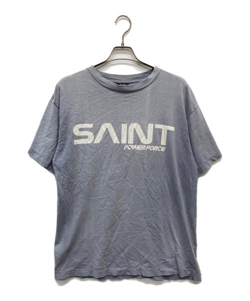 SAINT MICHAEL（セントマイケル）SAINT MICHAEL (セントマイケル) SS TEE M6 ブルー サイズ:Lの古着・服飾アイテム