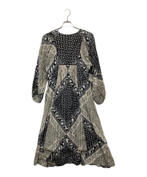 Sana mallika（サラマリカ）Sana mallika (サラマリカ) Cotton Block Pattern Dress ブラック サイズ:Ｓの古着・服飾アイテム