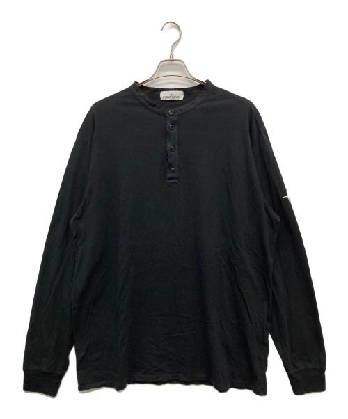 STONE ISLAND（ストーンアイランド）STONE ISLAND (ストーンアイランド) ヘンリーネックカットソー ブラック サイズ:3XLの古着・服飾アイテム