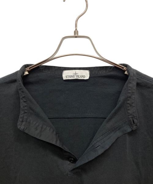STONE ISLAND（ストーンアイランド）STONE ISLAND (ストーンアイランド) ヘンリーネックカットソー ブラック サイズ:3XLの古着・服飾アイテム